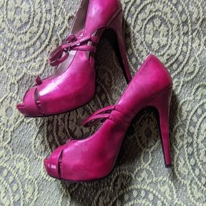 Fuschua pink bakers high heels